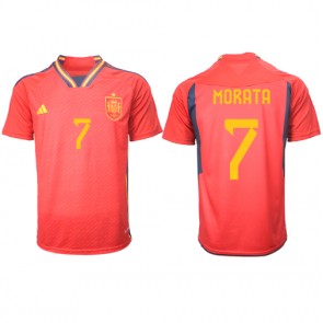 Maillot de foot Espagne Alvaro Morata #7 Domicile Monde 2022 Manches Courte